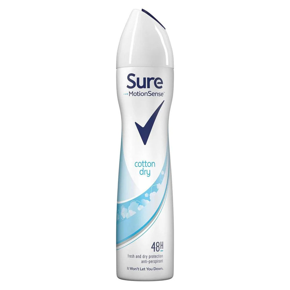 SURE MOTION SENSE COTTON DRY 250ML SINGLE